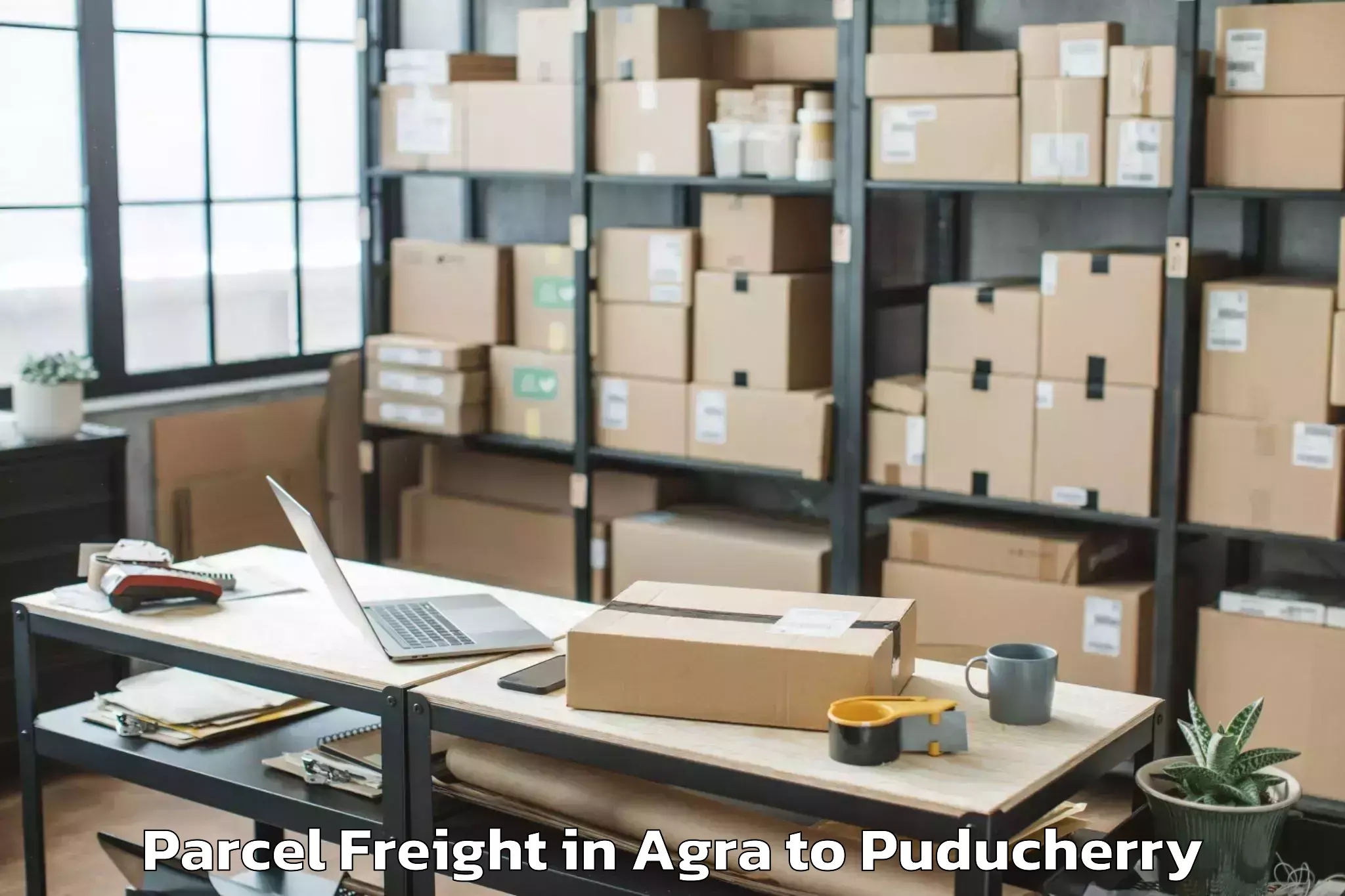 Trusted Agra to Pondicherry University Puduche Parcel Freight